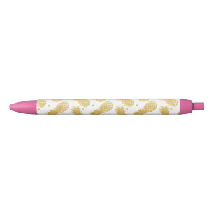 Tropical Gold Pineapples and Confetti Dots Pen