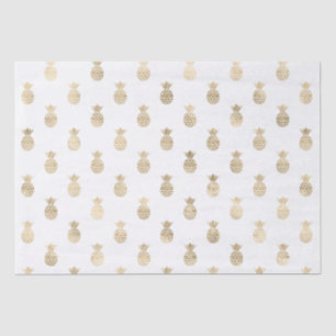 Tropical Gold Pineapples Tissue Paper
