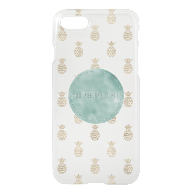 Tropical Gold Pineapples Uncommon iPhone Case (Back)