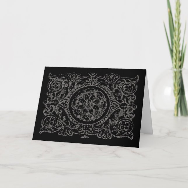 Tropical Gothic Black Lace for Birthday Card (Front)