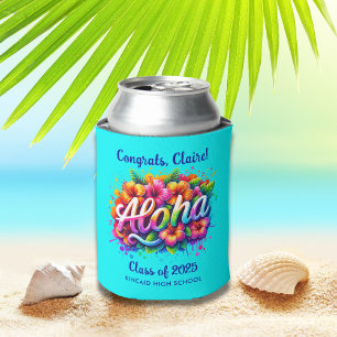 Tropical Graduation Aloha Can Cooler
