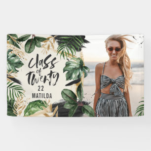 Tropical graduation class of modern botanical mug banner