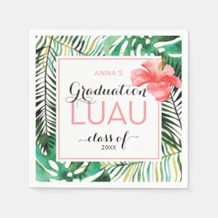 Tropical Graduation Luau Party Napkins