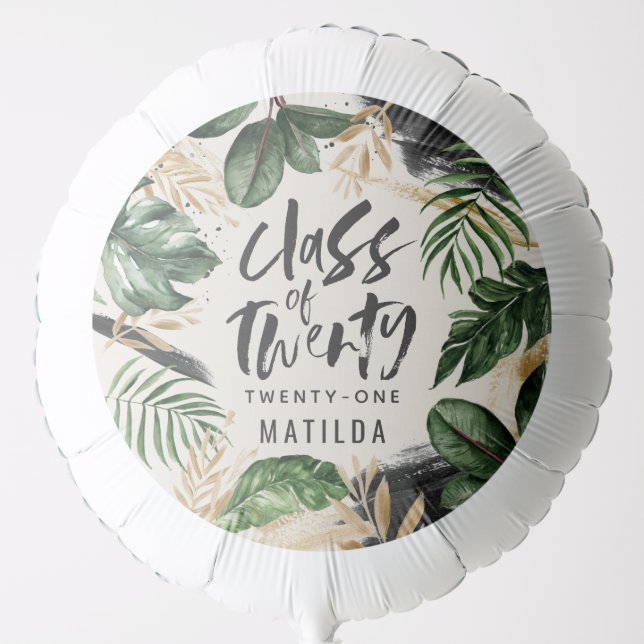 Tropical graduation party class of 20XX Balloon (Front)