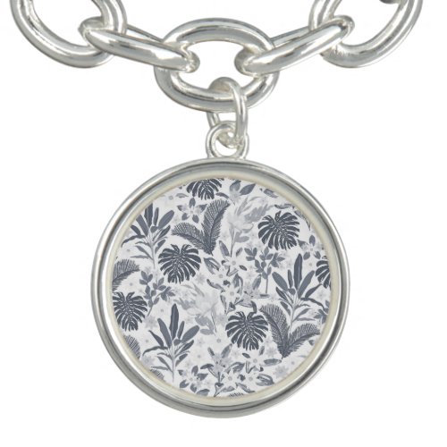 Tropical Gray Floral Greenery Bracelet