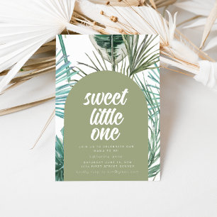 Tropical Green Baby Shower Party Invite