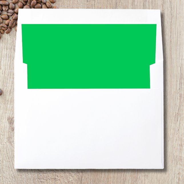 Tropical Green bold fresh minimal solid color Envelope Liner (Creator Uploaded)