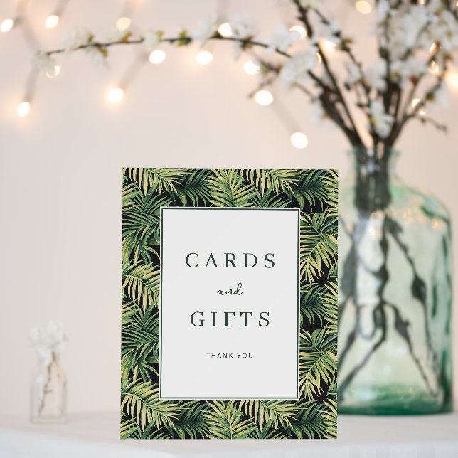 Tropical Green Botanical Gratitude Foam Board (In Situ (Wedding))