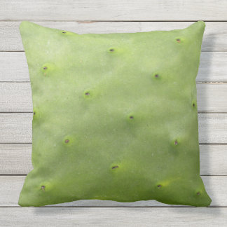 Tropical Green Cactus Photo Outdoor Pillow