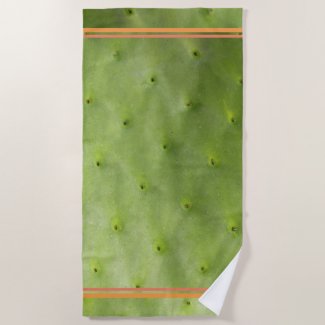 Tropical Green Cactus with Custom Stripes