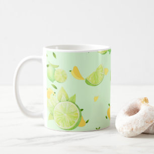 Tropical Green Citrus SUMMER Orange lemon Slice Coffee Mug