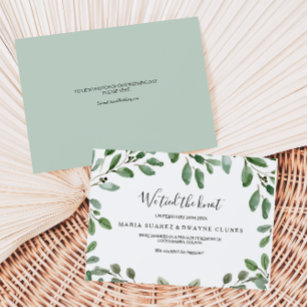 Just Married Wedding Elopement Announcement Cards, 5″ x 7″, Tropical  Foliage, Summer Wedding – LoveAtEverySight