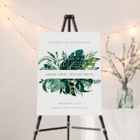 Tropical Green Fauna Any Year Anniversary Welcome