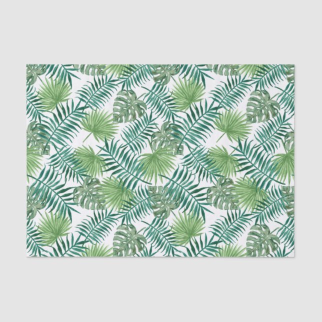Tropical Green Foliage Tissue Paper (Front)