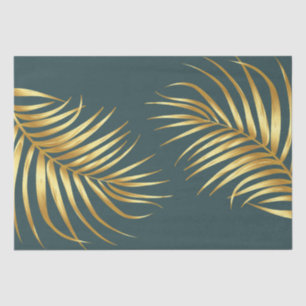 Tropical Green Gold Wedding Tissue Paper