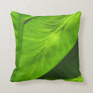 Tropical Green Leaf Decor Pillow