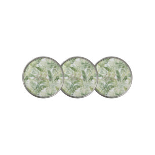 Tropical Green Leaves Golf Ball Marker