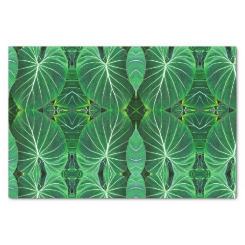 Tropical green leaves jungle leaves rain forest tissue paper