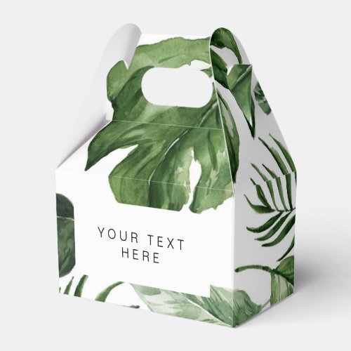 Tropical green leaves Party Favor boxes