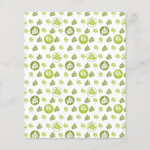 Tropical Green Leaves Scrapbooking Paper