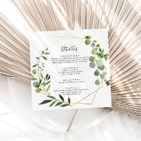 Tropical Green Leaves Spanish Wedding Details