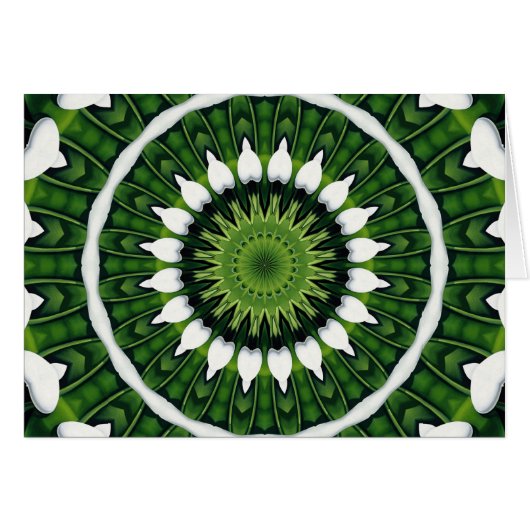 Tropical Green Mandala Cards (Front Horizontal)