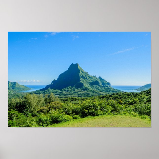 Tropical green Moorea poster print (Front)