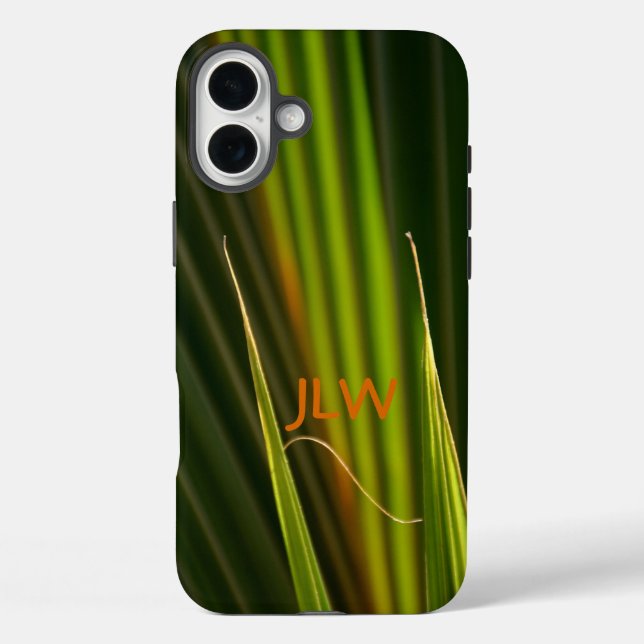 Tropical Green Palm Fronds Customizable Case-Mate iPhone Case (Back)