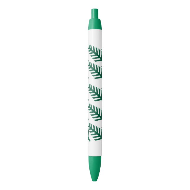 Tropical Green Palm Leaf Pen (Front Vertical)
