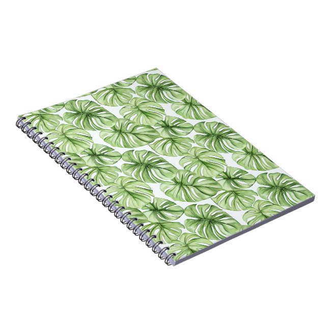 Tropical Green Palm Leaves  Notebook (Right Side)