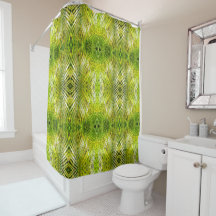 Tropical green palm leaves sunlight L-size pattern
