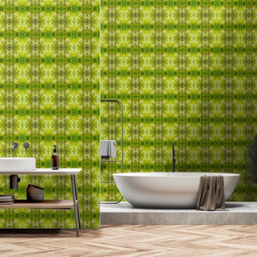 Tropical green palm leaves sunlight M-size pattern Wallpaper