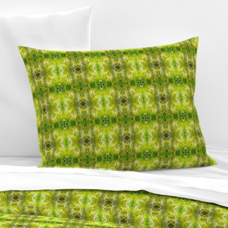 Tropical green palm leaves sunlight S-size pattern Pillow Case