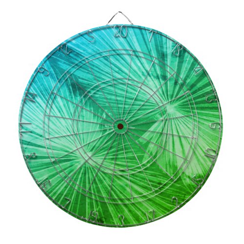 Tropical green palm tree leaf Dartboard