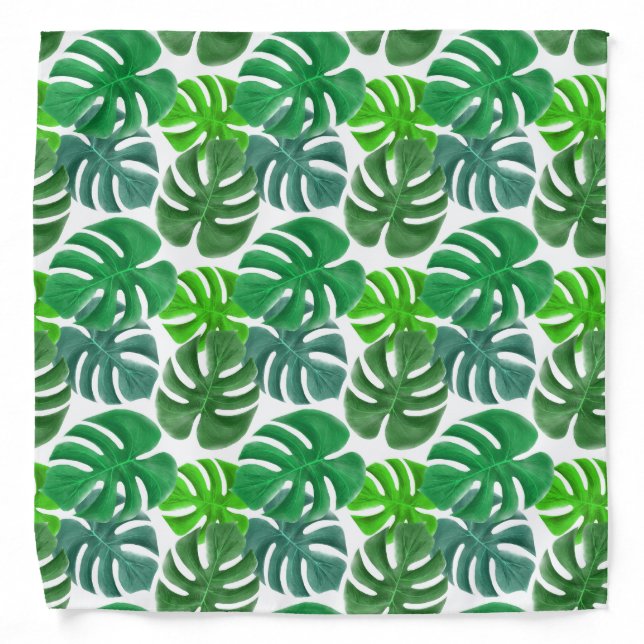 Tropical Green Palms Bandana (Front)