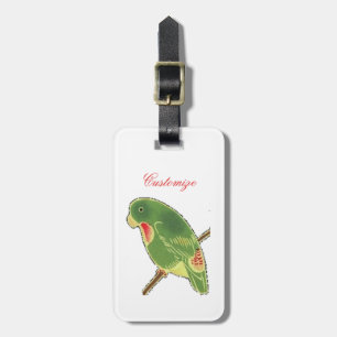 Tropical Green Parakeet Thunder_Cove Luggage Tag