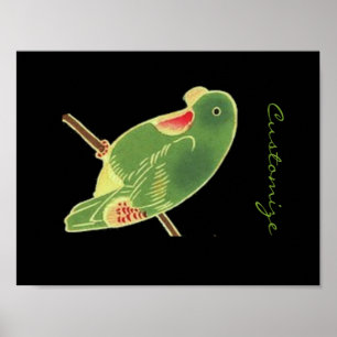 Tropical Green Parakeet Thunder_Cove Poster