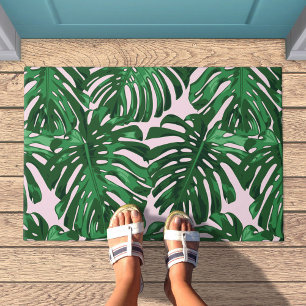 Stylish Modern Hawaii Tropical saving Beach Photo Welcome Doormat