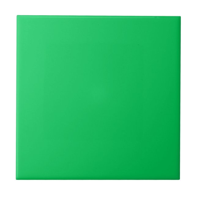 Tropical Green Solid Color | Classic | Elegant Ceramic Tile (Front)
