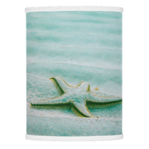 Tropical Green Water, Beach Sand Nautical Starfish Lamp Shade