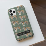 Tropical Green Watercolor Tigers Pattern With Name iPhone 11Pro Max Case<br><div class="desc">"Indulge in the wild elegance of nature with our Tropical Green Watercolor Tigers Pattern. Each item featuring this captivating design encapsulates the vibrant spirit of the jungle, blending lush greenery with the majestic presence of tigers. Whether adorning your daily essentials or enhancing your home decor, our collection offers a harmonious...</div>