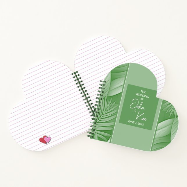 Tropical Green Wedding Planner Notebook (Inside)