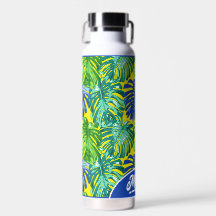 Tropical Green Yellow Jungle Leaves Name Custom
