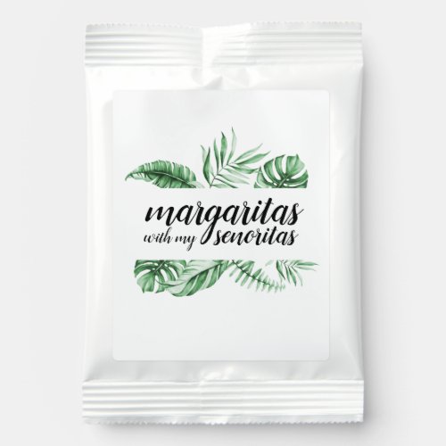 Tropical Greenery Bachelorette Bridal Shower Margarita Drink Mix