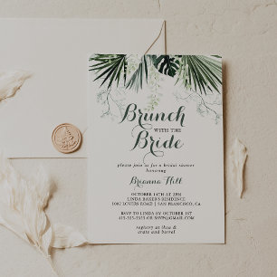 Tropical Greenery Brunch with the Bride Shower Invitation