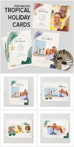Tropical Greenery Coastal Christmas at the Beach