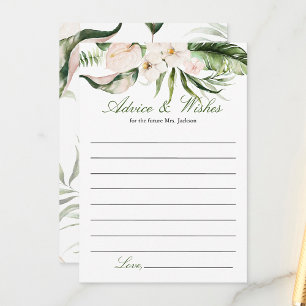 Tropical Greenery Floral Advice Card