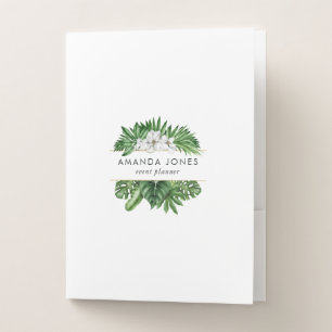 Tropical Greenery Foliage Pocket Folder