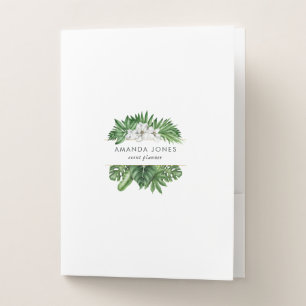 Tropical Greenery Foliage Pocket Folder