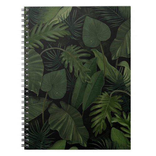 Tropical Greenery Hand_Drawn Botanical Vintage Notebook
